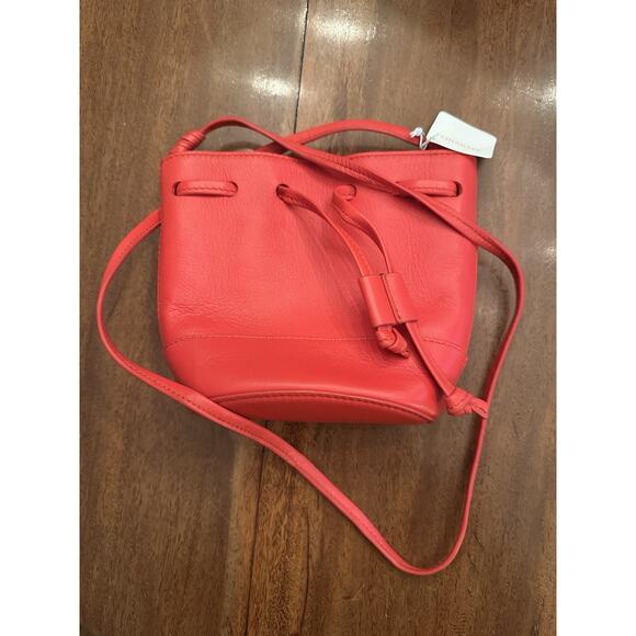 J. Crew Crewcuts Handbags - Crewcuts J. Crew Girls Red Mini Bucket Crossbody Bag 100% Sheep Leather New NWT